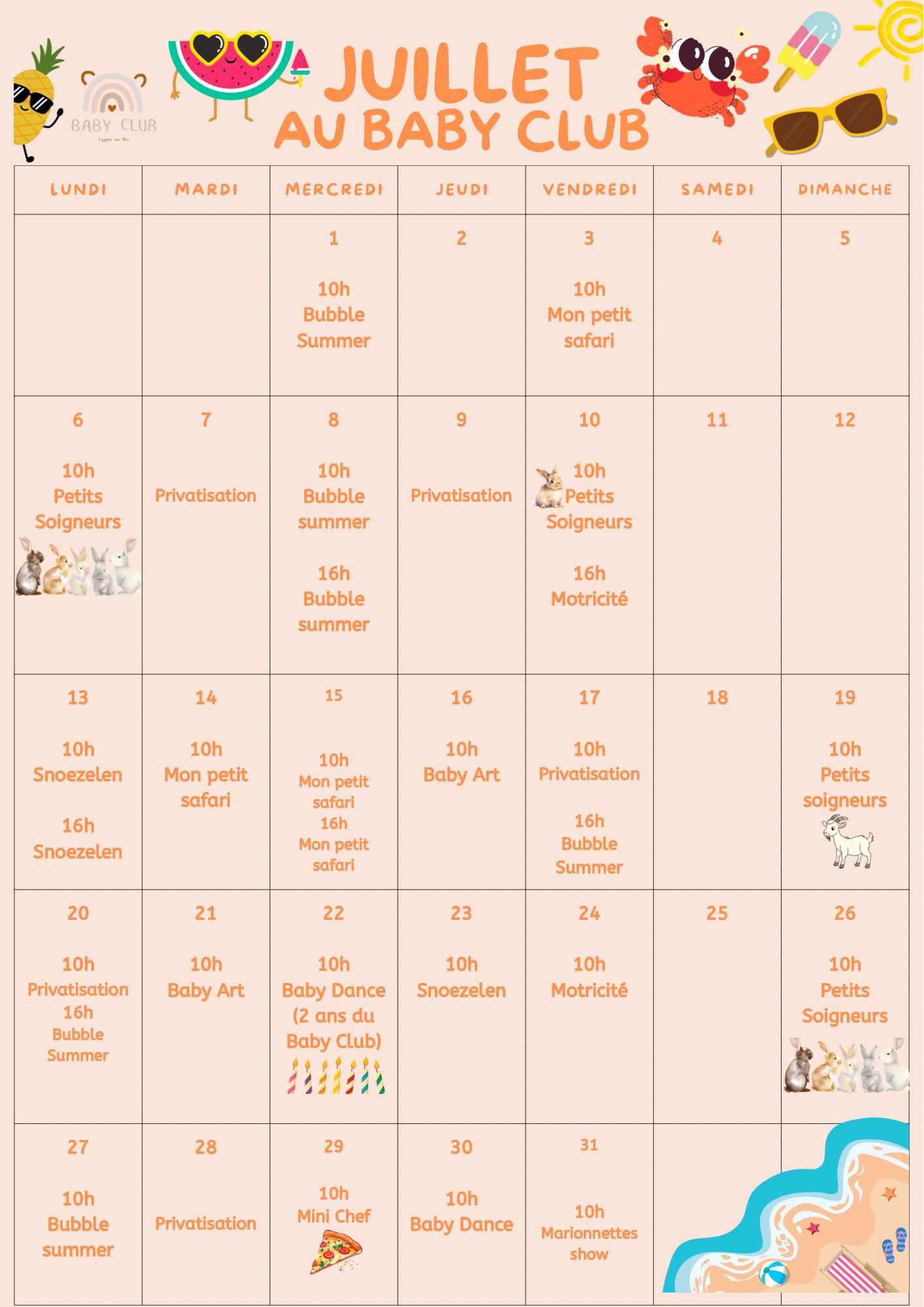 planning activités juillet 2026
